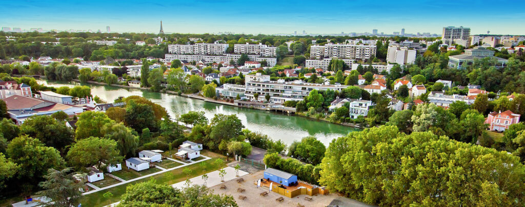 Vue a&eacute;rienne Camping Paris Est